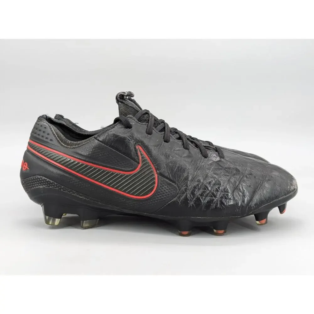 Nike Tiempo Legend 8 VIII Elite Soccer Cleats Size 6.5 Black Red AT5293-060